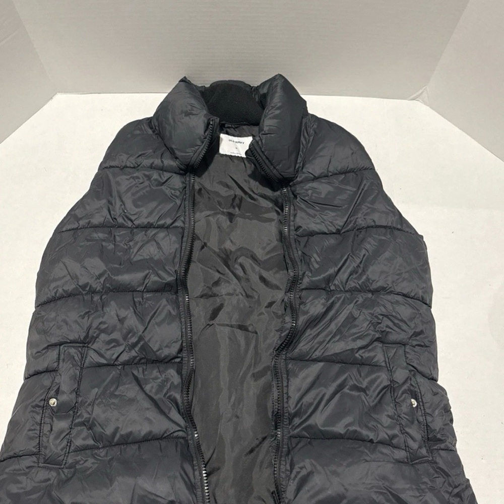Old Navy Women's Puffer Vest Full Zip with Pockets Size M Black